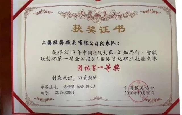 报关协会竞赛
